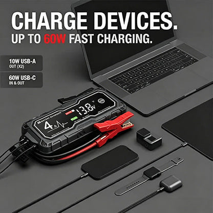🔥Father's Day Sale: 50% Off💥GBX155 4250A Car Jump Starter — Suitable for 10.0L Gasoline & 8.0L Diesel Engines