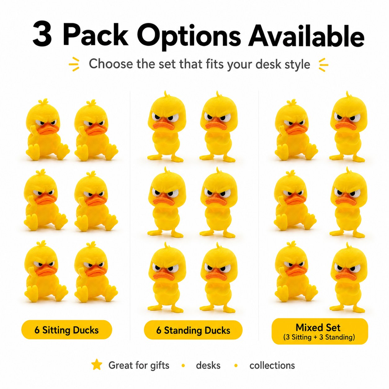 😠 Angry Duck Desk Figurine — Add a Tiny Attitude to Your Space! 🐥