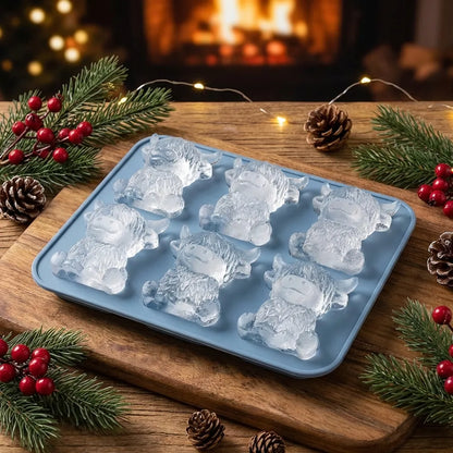 🐮 Mini Highland Cow Ice Cube & Dessert Mold 🧊🍪(2 PCS)