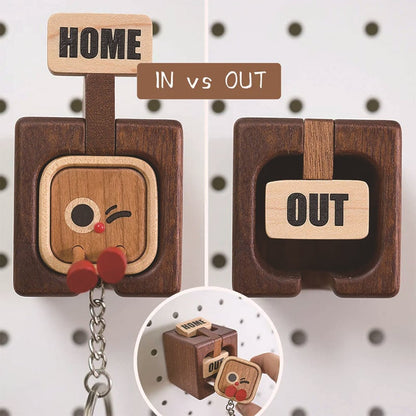 Creative Wooden Key Hooks with Funny Facial Expressions 
