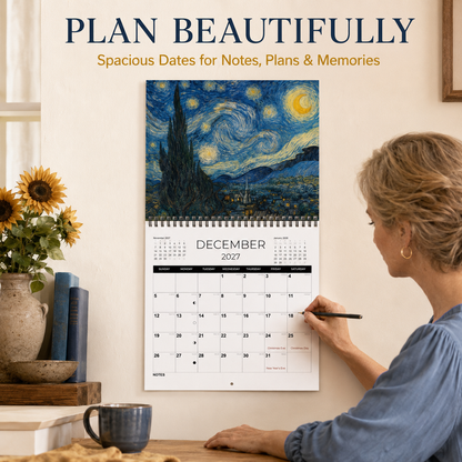 🎨 Van Gogh–Inspired 2027 Wall Calendar  -12 Beautiful Artworks to Brighten Every Month