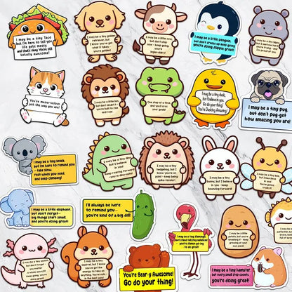 50 Pcs/1 Pack🤗 Positive Emotional Support Buddies Stickers – Inspirational, Waterproof & No Residue🎁 Uplifting Gifts for Kids, Teens, Coworkers & Yourself 😻