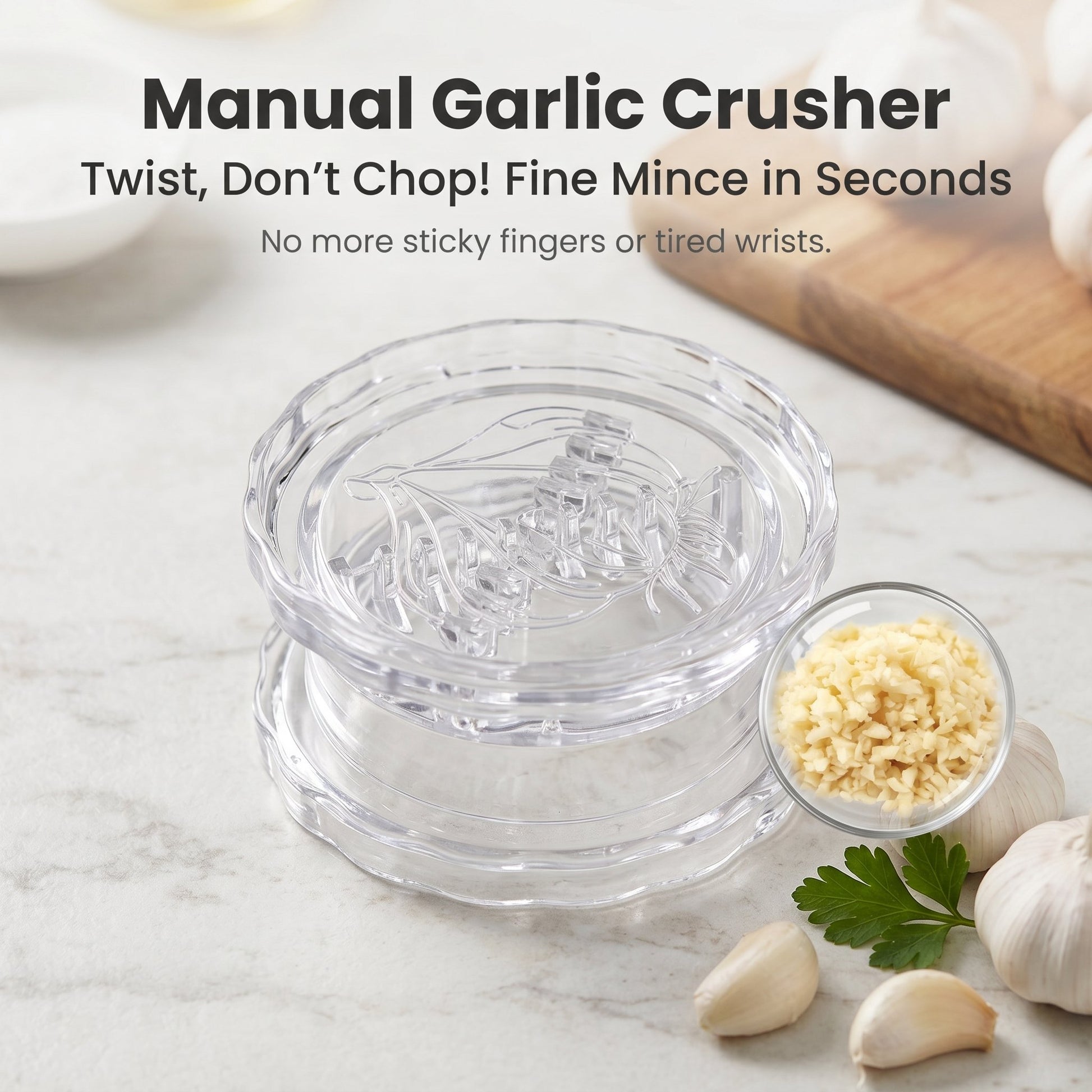 🔥🧄 Effortless Manual Garlic Twister & Mincer
