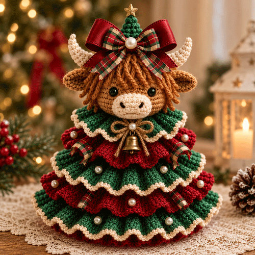 🎄Crochet Animal Christmas Tree DIY Kit