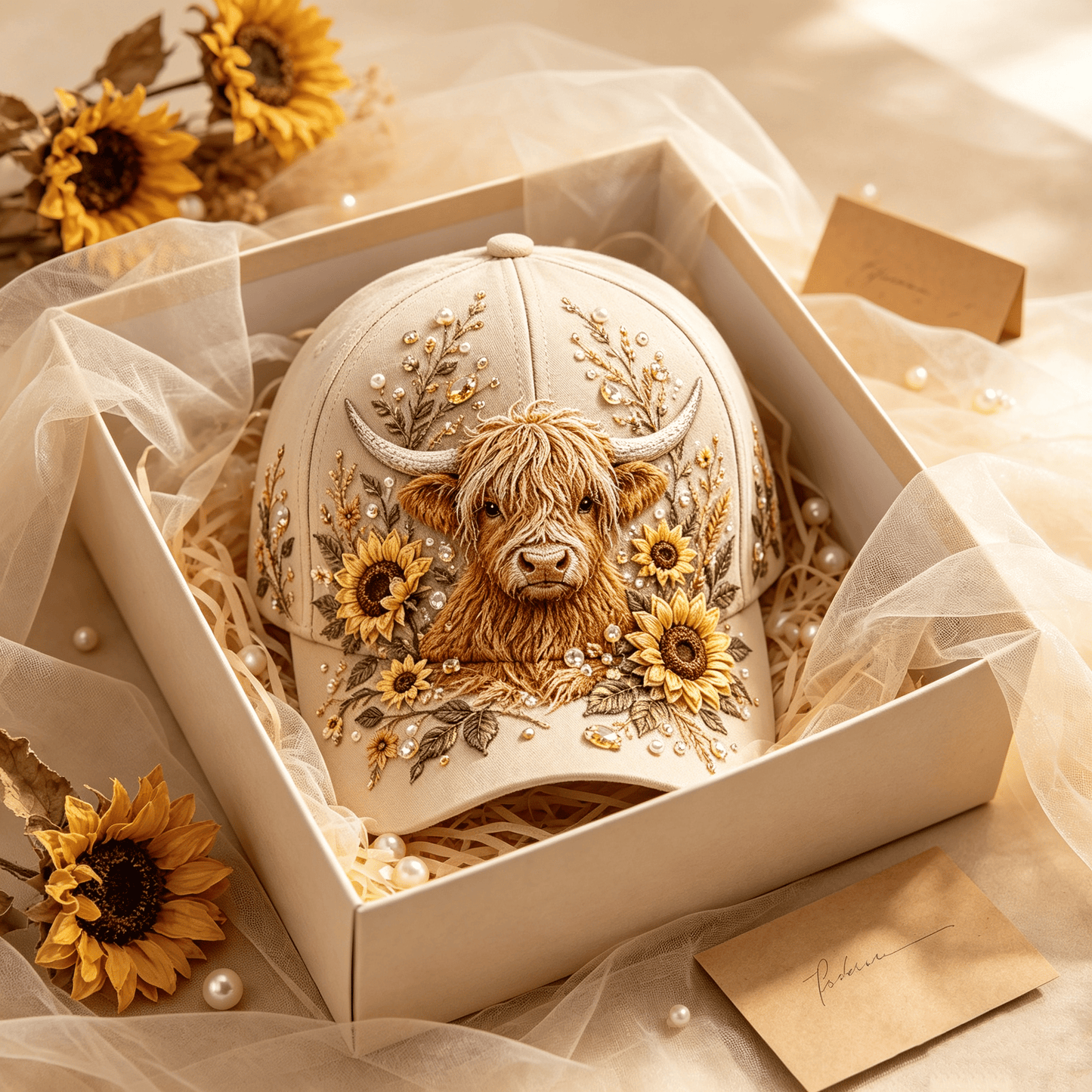 🦬3D Highland Cow Embroidery Cap🧢(Breathable & Lightweight Comfort & Unisex Fit)