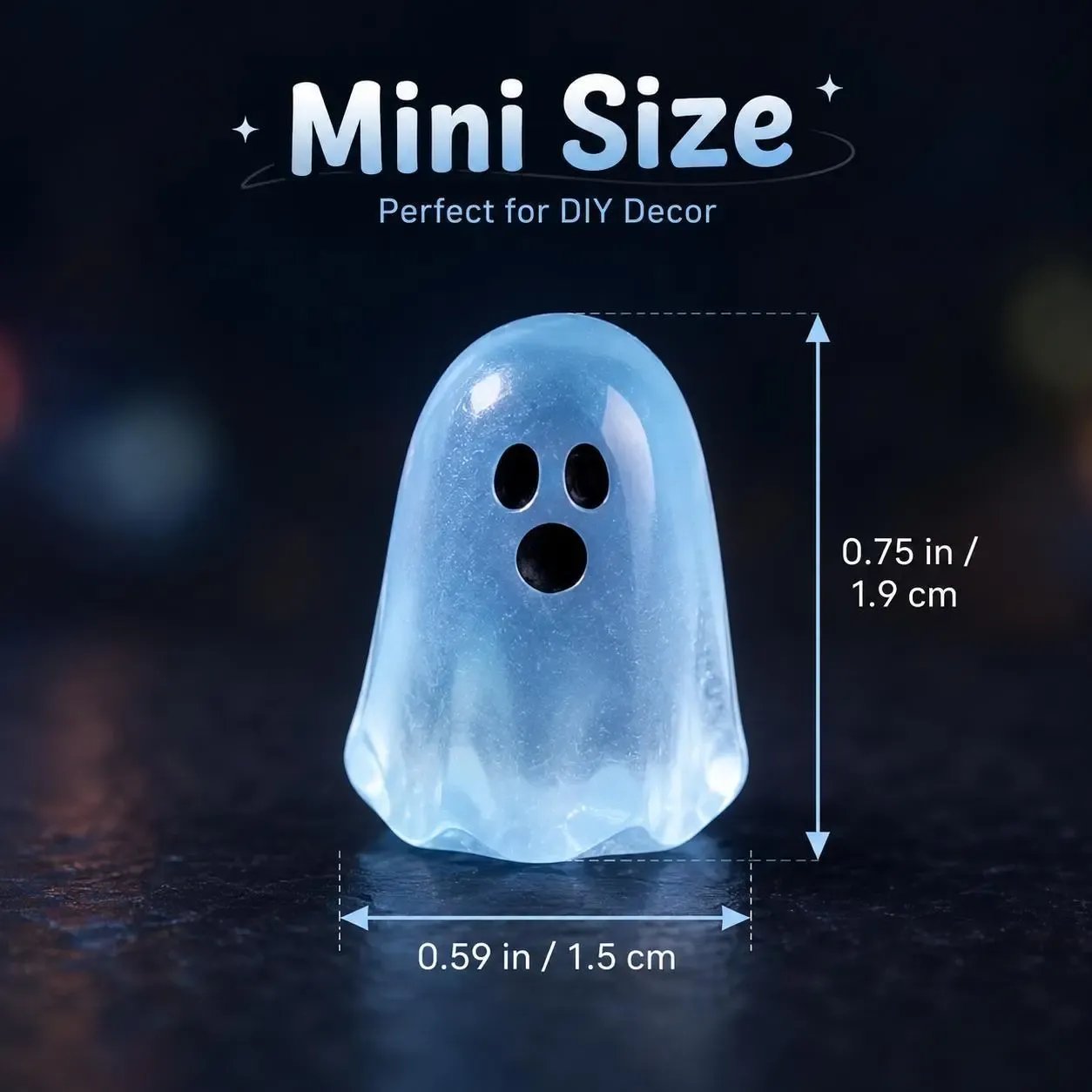 👻30PCS Glow-in-the-Dark Cute Ghost Resin Bead Set