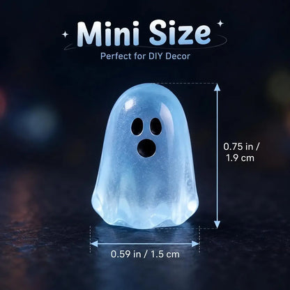 👻30PCS Glow-in-the-Dark Cute Ghost Resin Bead Set