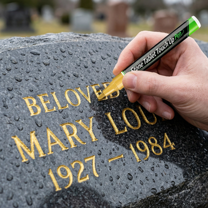 🔥HOT SALE 🐦Golden Tombstone Marker Pen for Restoring Faded Grave Inscriptions（2 PCS）