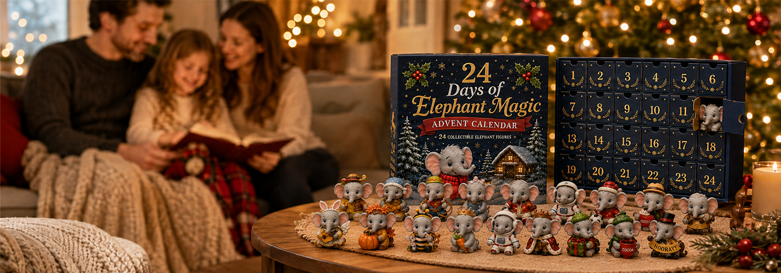 One Elephant a Day. A Whole Little Herd by Christmas.