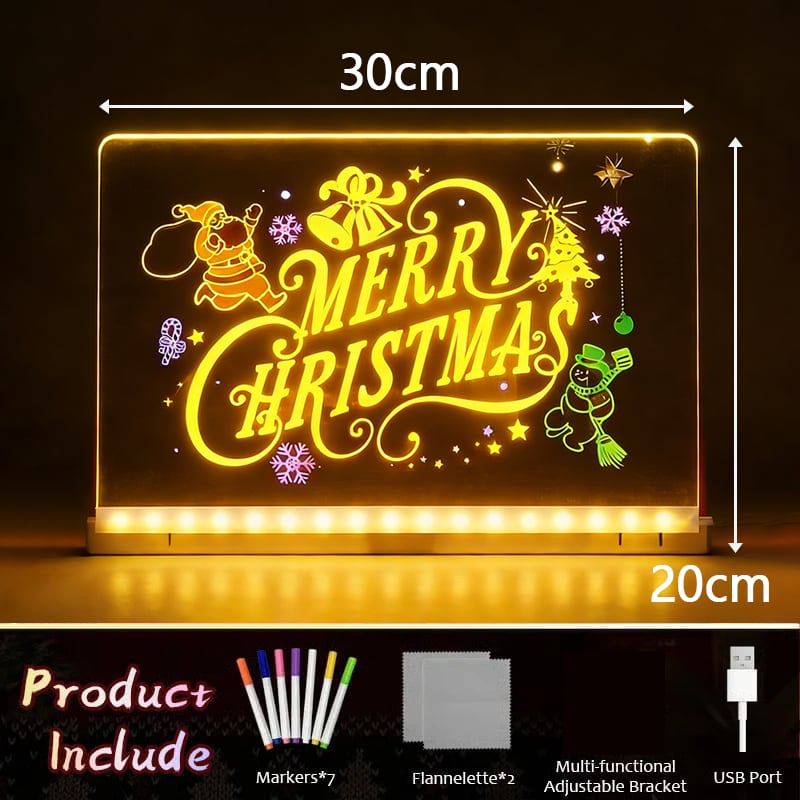 🎨 LED Note Board with Colored Pens🖌