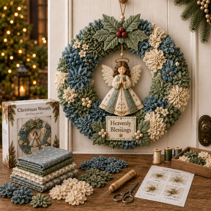 🎁🎄 3D Fabric Poke Wreath DIY Kit