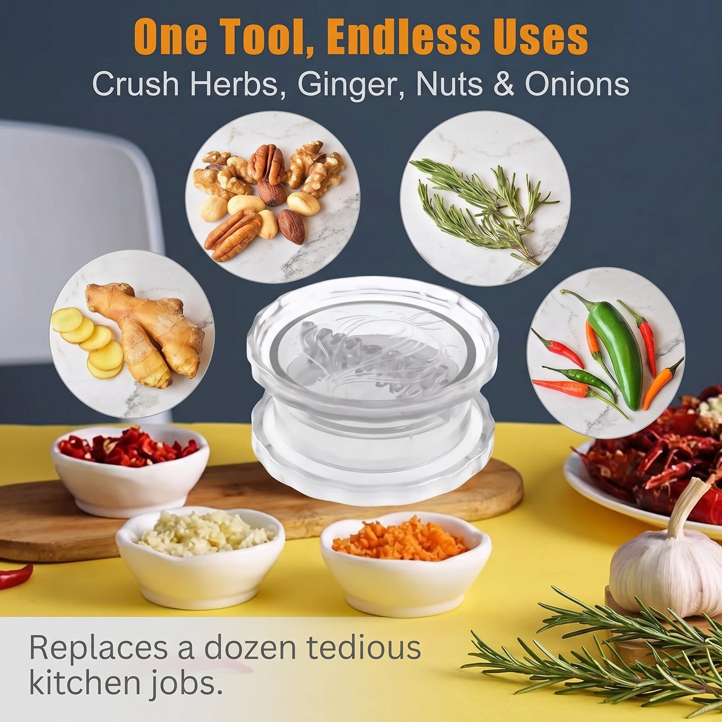 🔥🧄 Effortless Manual Garlic Twister & Mincer