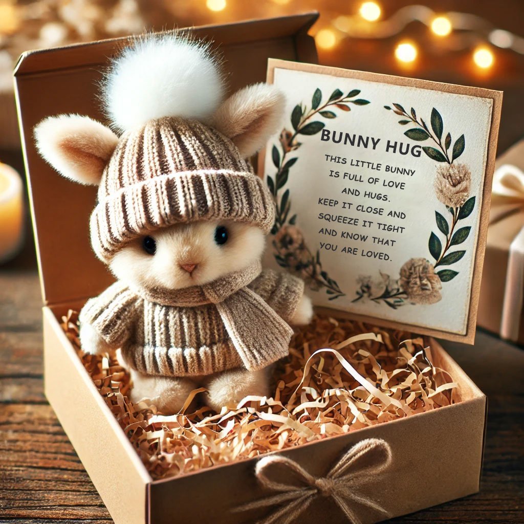 🐇Handmade Mini Bunny Hug Cute Easter Gift🎁
