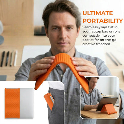 Flexible Silicone Aluminum Phone Holder Stand - Bendable Rollable Foldable Design
