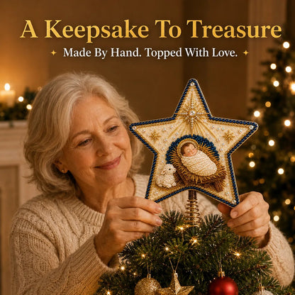 ⭐ Christian Faith Pearl Diamond Art Christmas Tree Topper Kit
