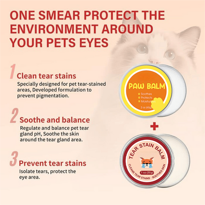 Pet Tear Stain Protection Cream & Brush Set