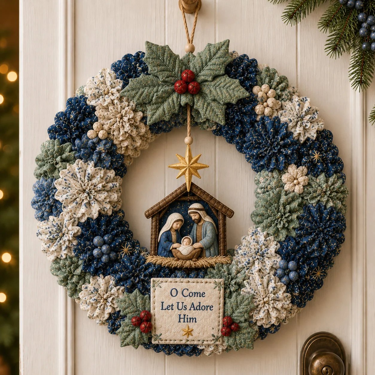 🎁🎄 3D Fabric Poke Wreath DIY Kit