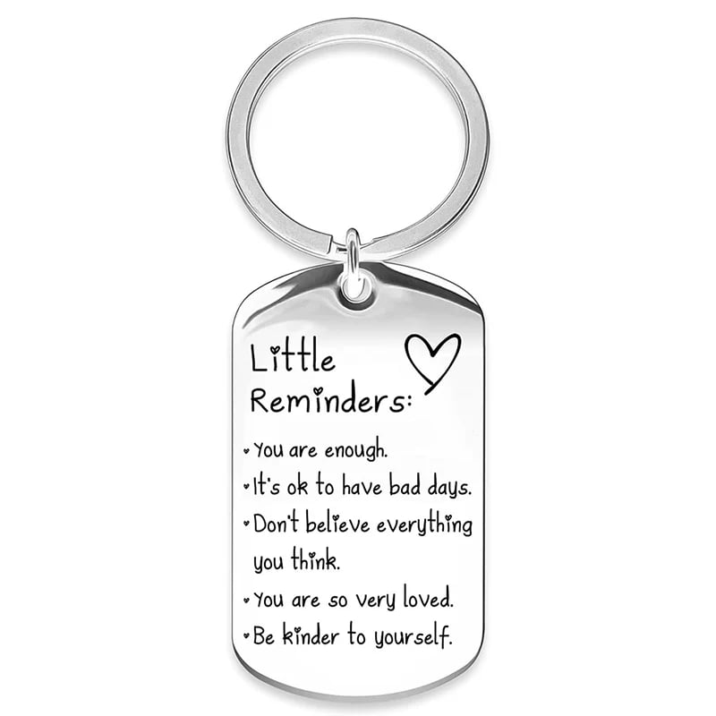 Engraved Inspirational Stainless Steel Keychain