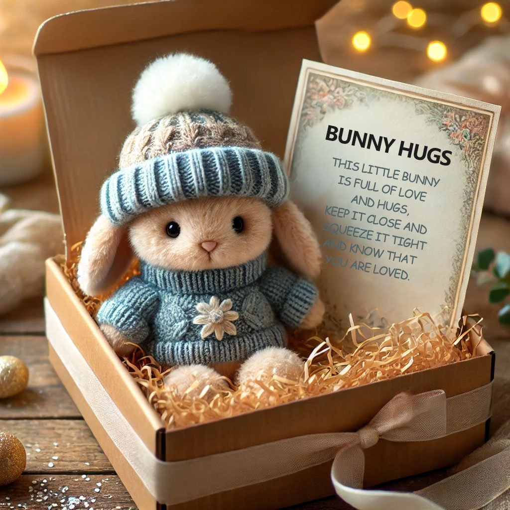 🐇Handmade Mini Bunny Hug Cute Easter Gift🎁