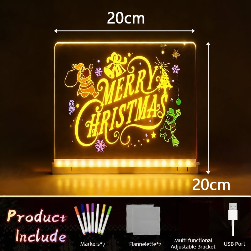 🎨 LED Note Board with Colored Pens🖌