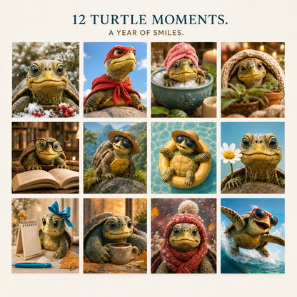 🐢 Ride the Waves Through 2027｜Turtle Wall Calendar