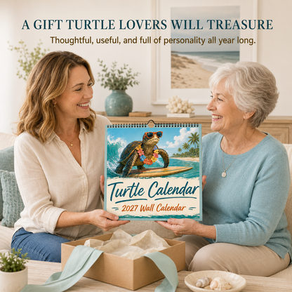 🐢 Ride the Waves Through 2027｜Turtle Wall Calendar