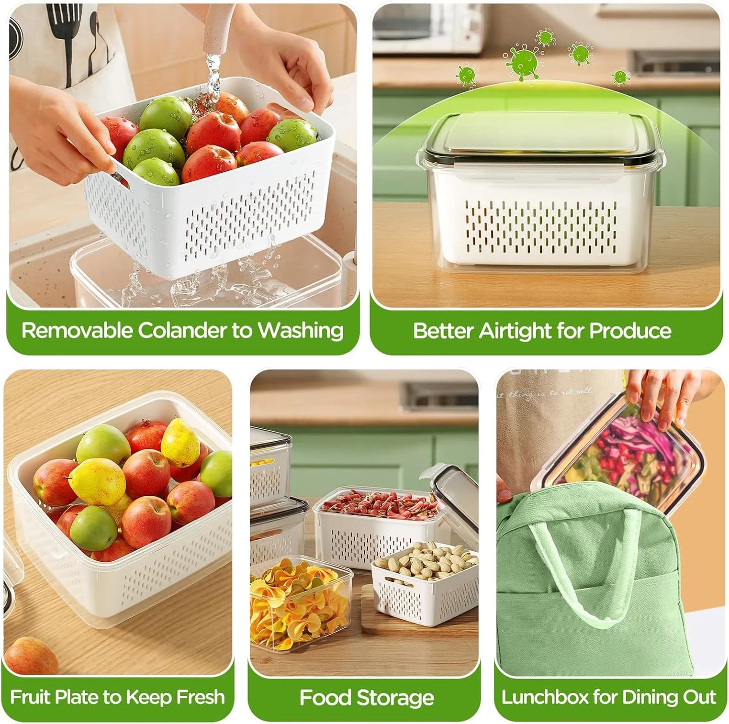 🍓 Food Storage Containers for Refrigerator Organization