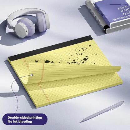 📝Office Pop! Wide Legal Pad (Double-sided nrintino No ink bleeding) – Colorful, Landscape, Double Ruling, 30 Easy‑Tear Sheets 🌈📄✨