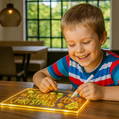 🎨 LED Note Board with Colored Pens🖌