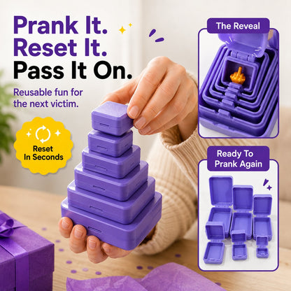 🖕Nested Middle Finger Prank Gift Box, 6-Layer Never Ending Surprise Gag Box