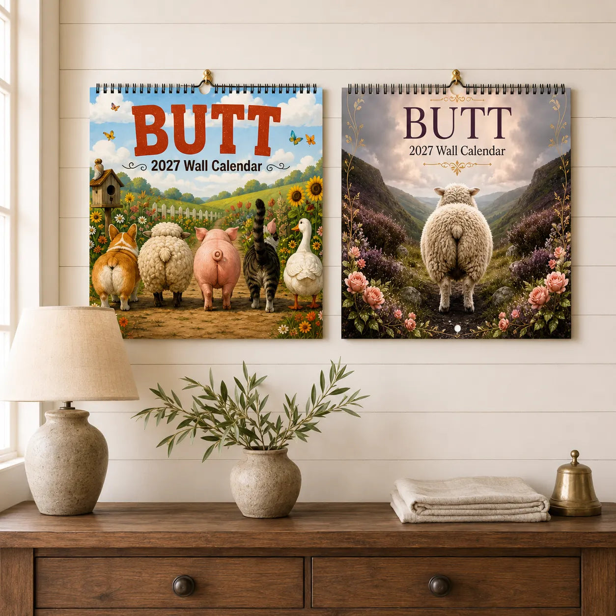 🍑🐾 BUTT Seriously… 2027 Funny Animal Wall Calendar