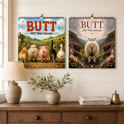 🍑🐾 BUTT Seriously… 2027 Funny Animal Wall Calendar