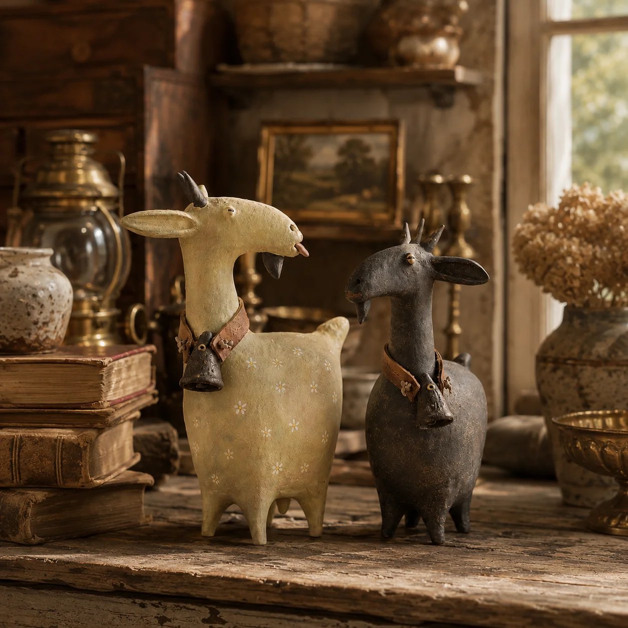 🐾Whimsical Farmhouse Goat Figurines