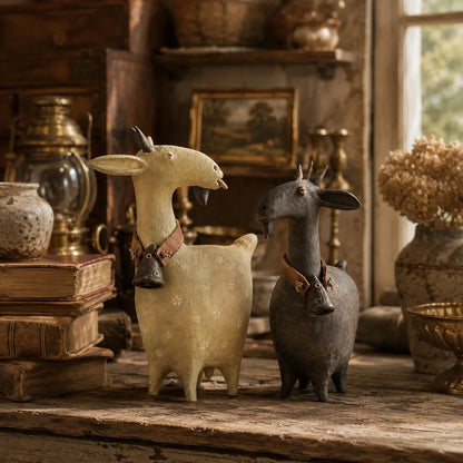 🐾Whimsical Farmhouse Goat Figurines