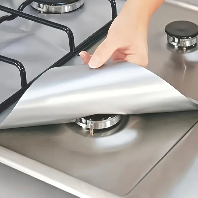 🔥Last Day 50% OFF🏆4-Piece Reusable Non-Stick Gas Stove Burner Covers – Heat-Resistant & Washable