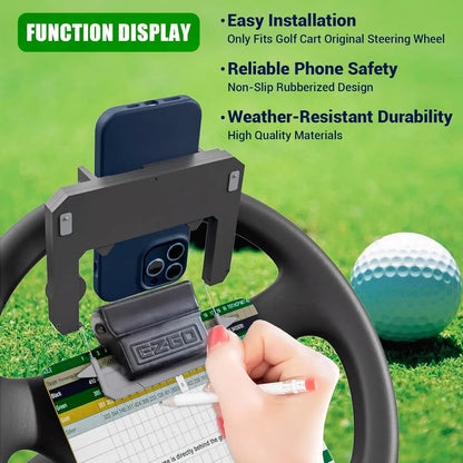 🌟⛳ Golf cart steering wheel phone holder