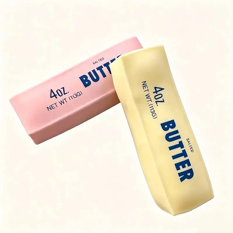 🧈Crunchy Sound Butter Bar Squishy Toy, Soft Squeeze Fidget Toy for Stress Relief, Sensory Desk Relaxation Gift for Teens Adults