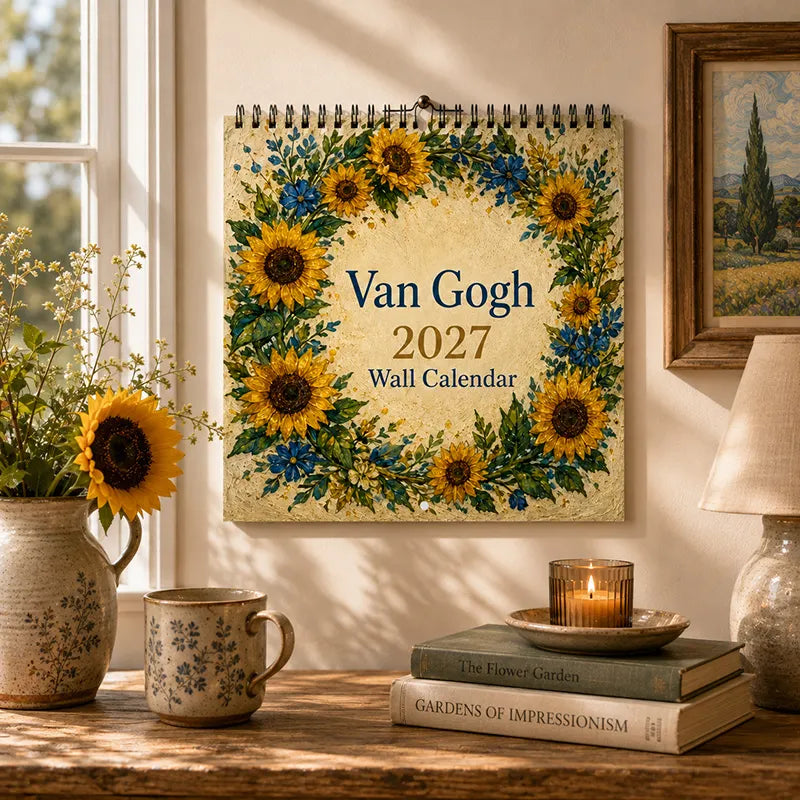 🎨 Van Gogh–Inspired 2027 Wall Calendar  -12 Beautiful Artworks to Brighten Every Month