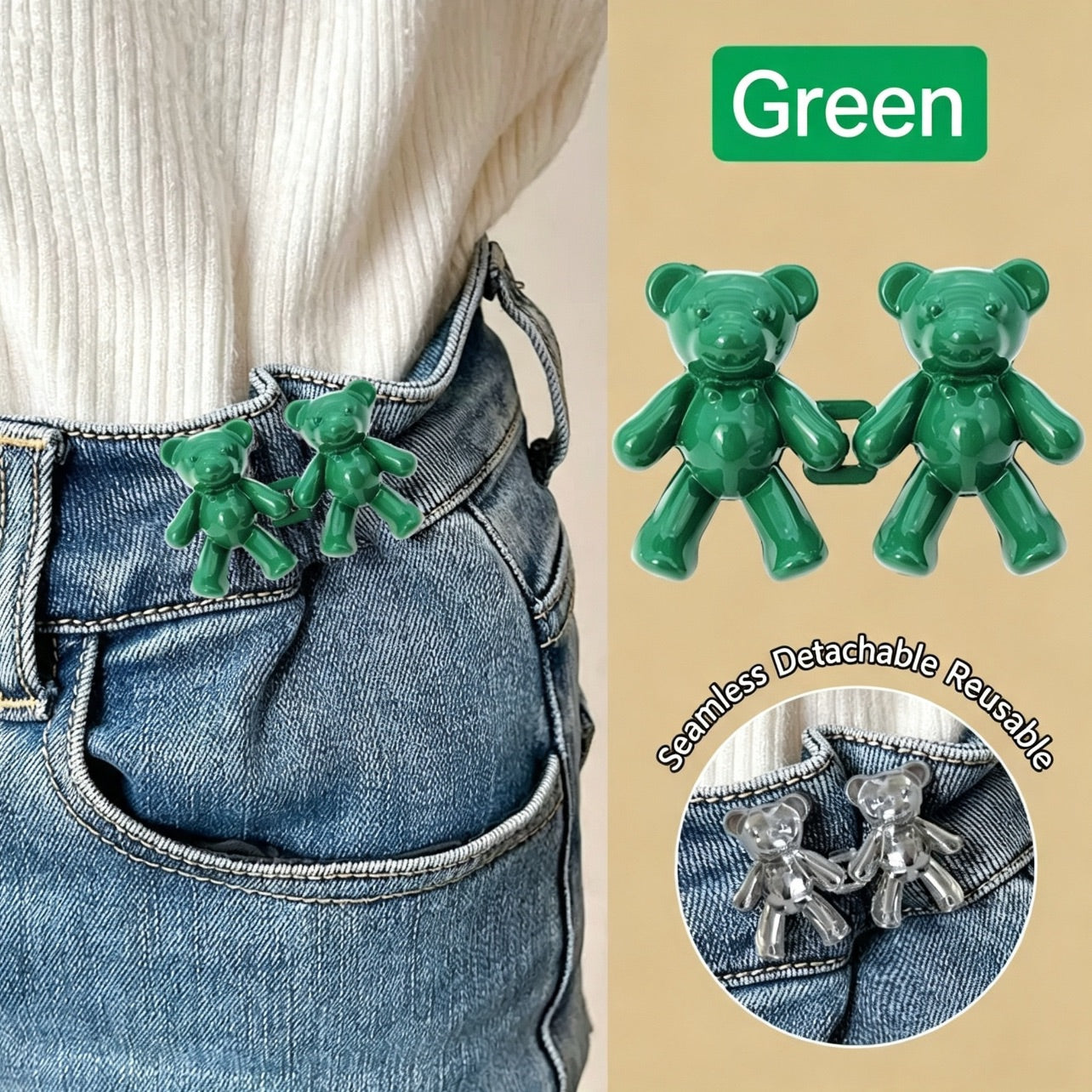 Bear-Shaped Belt Buckle, A Magical Tool For Adjusting Waist Size.