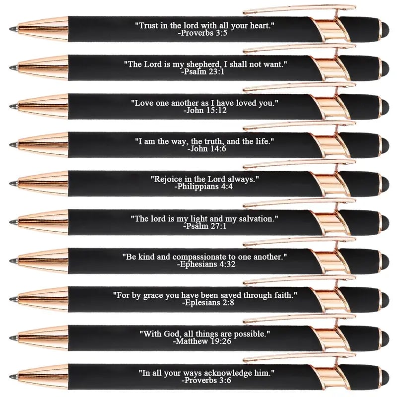 Bible Verse Ballpoint Pen Set (10PCS)