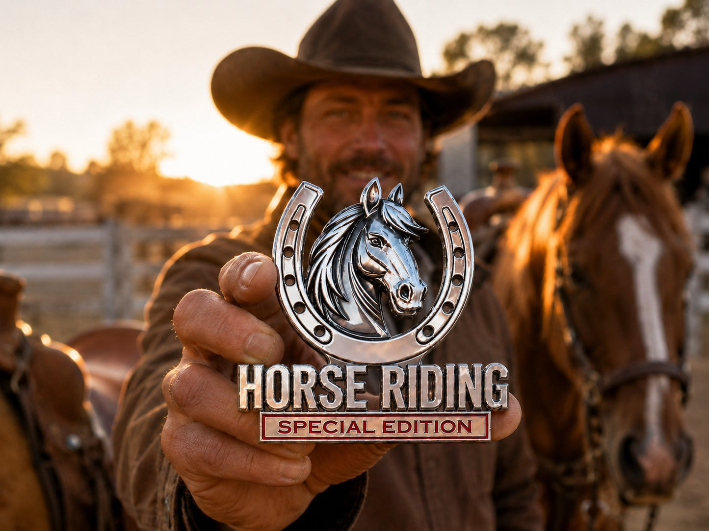 🐎 Horse Riding Special Edition™ 3D Chrome Metal Vehicle Emblem