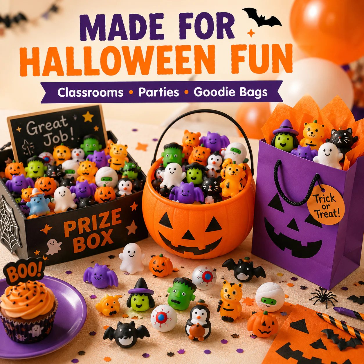 🔥 50% OFF - 🎃 30PCS Halloween Mochi Squishy Toys