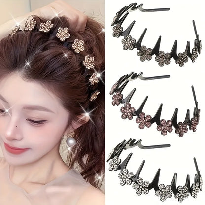 ✨ Wavy Butterfly Headband Set – Non‑Slip, Sparkling, 4 Colors