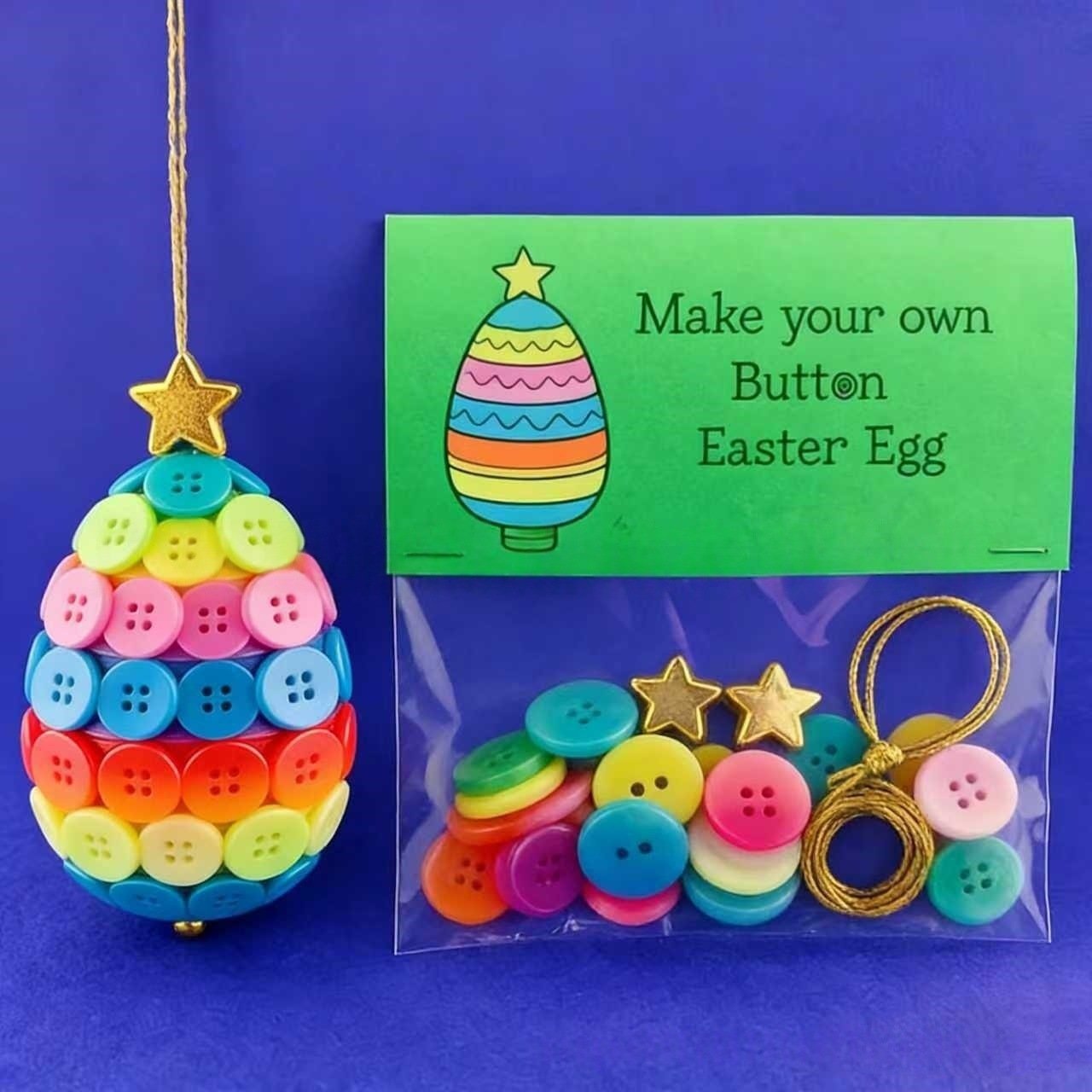 🐰🎨 DIY Easter Button Pendants – Fun, Easy & Perfect for All Ages! 🥕🌸