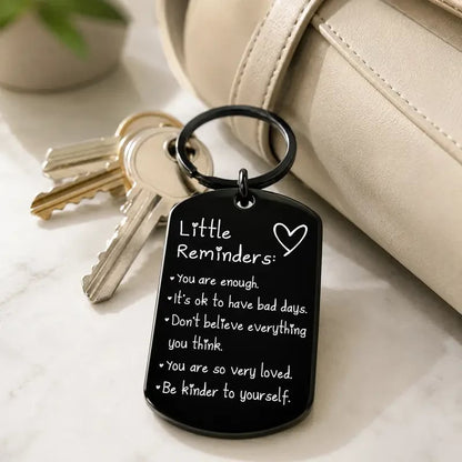 Engraved Inspirational Stainless Steel Keychain