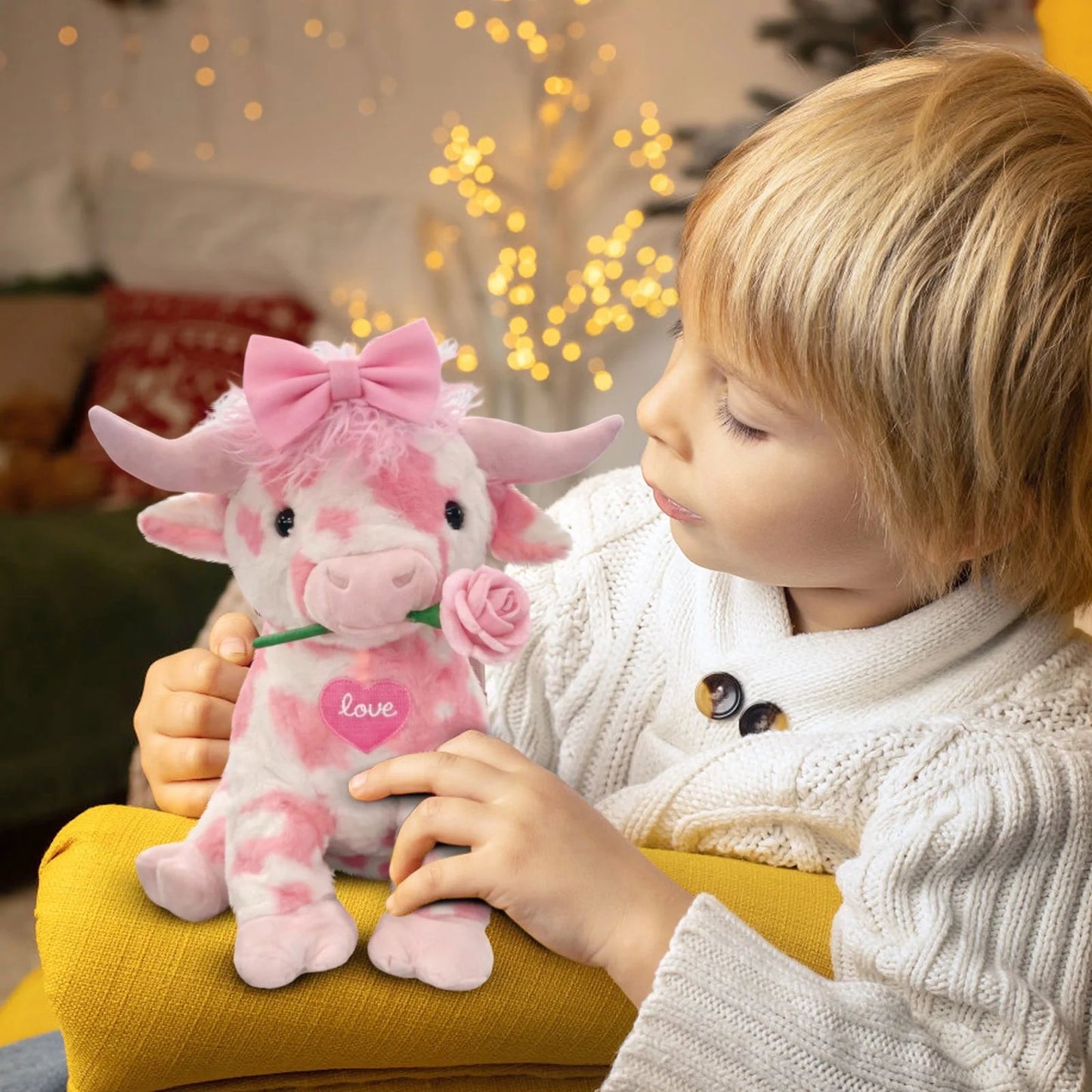 🔥Last Day 49% OFF💘🐮Adorable Pink Highland Cow Plush
