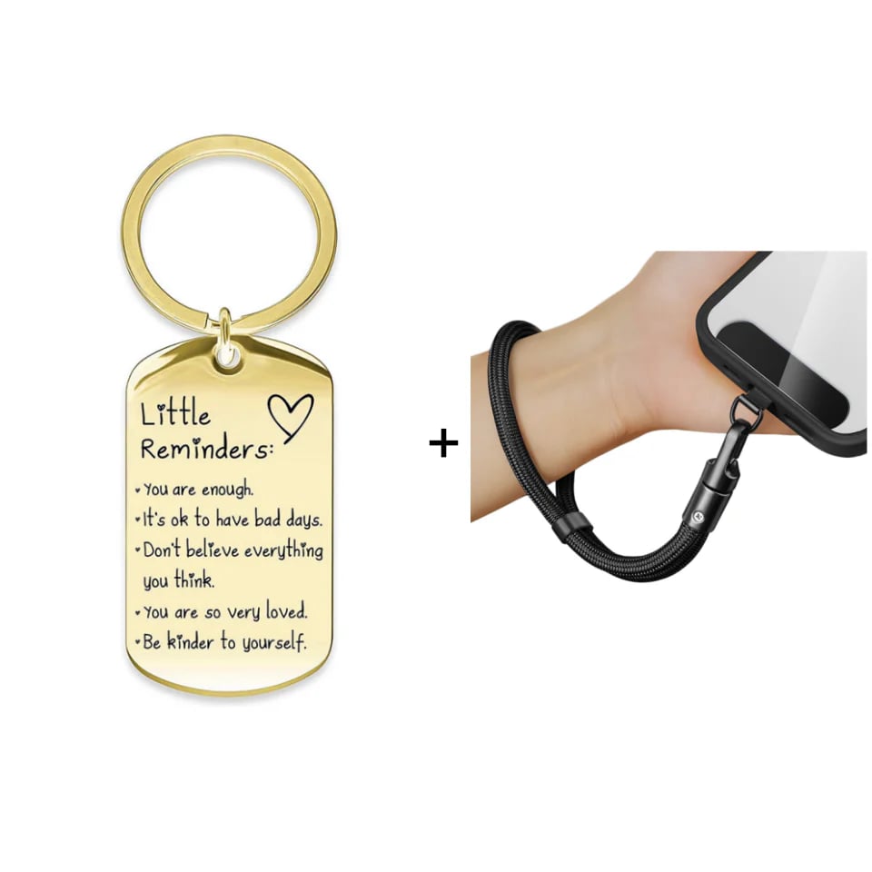 Engraved Inspirational Stainless Steel Keychain