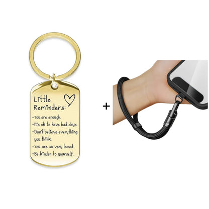 Engraved Inspirational Stainless Steel Keychain