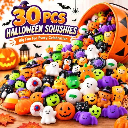 🔥 50% OFF - 🎃 30PCS Halloween Mochi Squishy Toys