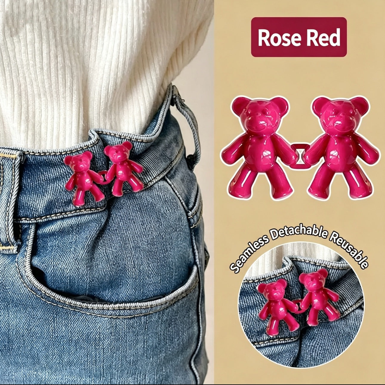 Bear-Shaped Belt Buckle, A Magical Tool For Adjusting Waist Size.